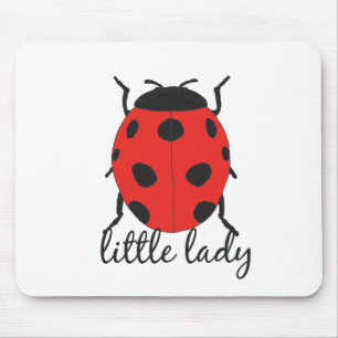 Red & Black Baby Ladybug Cute Red Ladybug Insect Mouse Pad