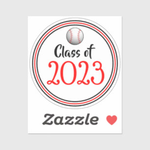 Red & Black Baseball Class Year Graduation