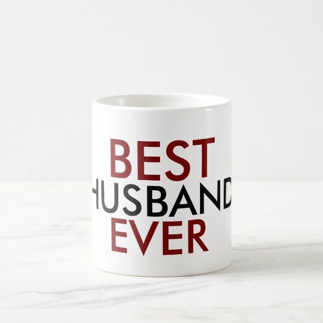 Red Black Best Husband Ever Coffee Mug (Center)
