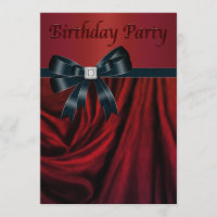 Red Black Birthday Party Invitation Template