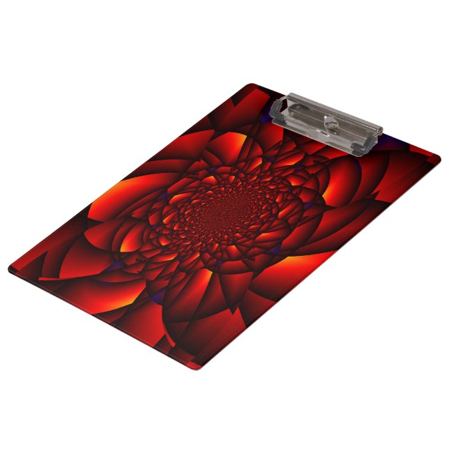 Red Black Blue Petal Clipboard (Angled)