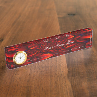Red Black Blue Petal Nameplate