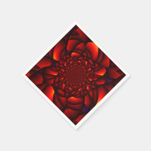Red Black Blue Petal Napkin
