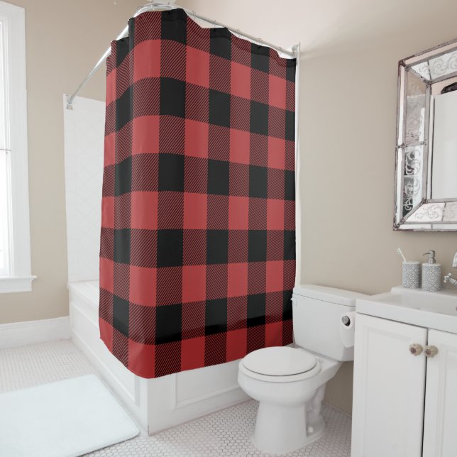 Red Black Buffalo Check Plaid (In Situ)