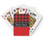 Red Black Buffalo Check Plaid CBN Monogram