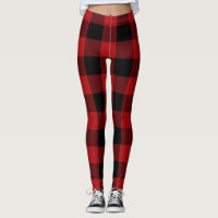 Red Black Buffalo Plaid Chequered