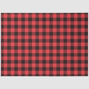 Red Black Buffalo Plaid Decoupage Tissue Paper