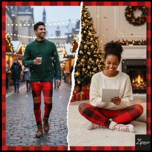 Red Black Buffalo Plaid Flannel Tartan Leggings
