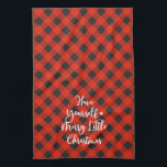 Red Black Buffalo Plaid Merry Little Christmas Kitchen Towel<br><div class="desc">This stylish Christmas kitchen towel is decorated with a Red & Black Buffalo Plaid pattern and the words "Have yourself a Merry Little Christmas, " in a pretty script font. A fun decoration for the Christmas holiday,  and makes a great gift. Designed for you by Blackberry Boulevard.</div>