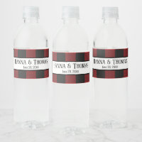 Red Black Buffalo Plaid Rustic Wedding 