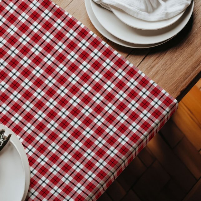 Red Black Check Runner Lumberjack Dining Style (Red Black Check Runner Lumberjack Dining Style)