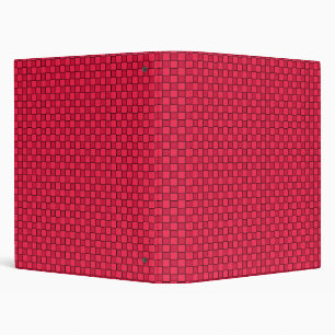 Red Black Chequerboard Binder