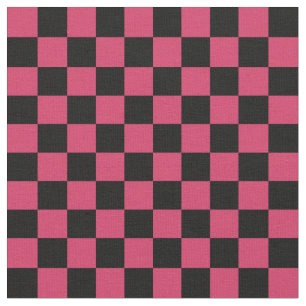 Red & Black Chequerboard Fabric