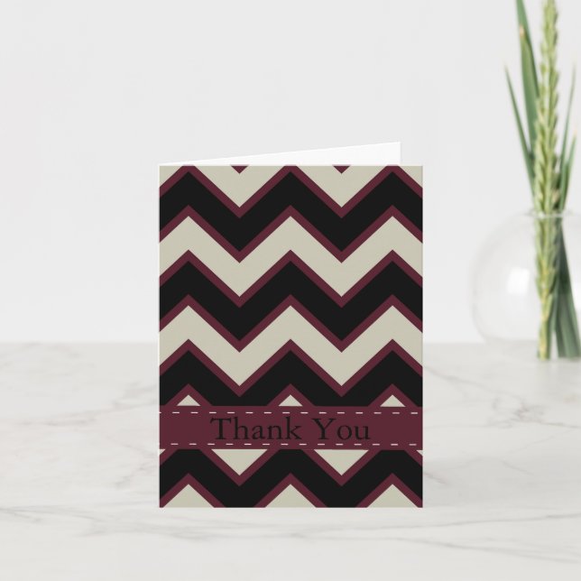 Red Black Chevron thank you (Front)