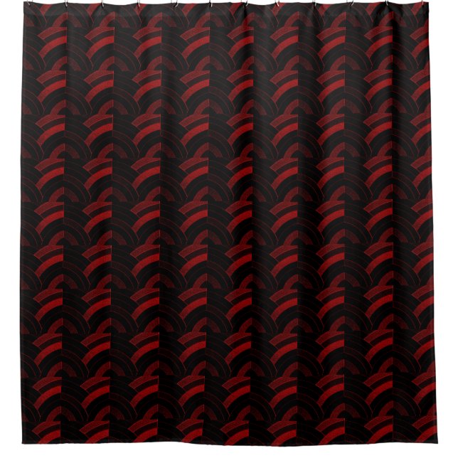 red/black chic sophisticated  chevrons pattern (Front)