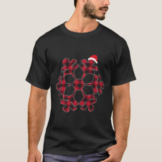 Red Black Christmas Buffalo Plaid Snowflakes Santa T-Shirt