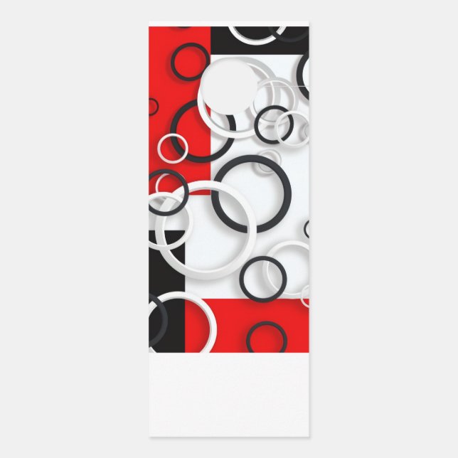 Red Black Circles Sherpa Throw Door Hanger (Back)