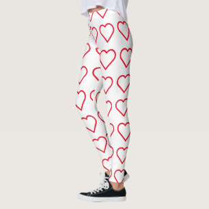 Red Black cool Modern Chic hipster collages artsy Leggings