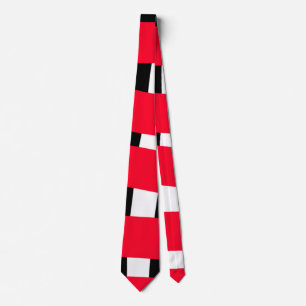 Red black cross checkerboard simple man boy gift t tie