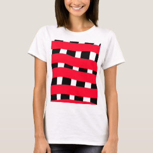 Red black cross chequerboard simple man boy gift t T-Shirt