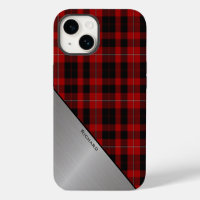 Red & Black Cunningham Plaid & Aluminum Look