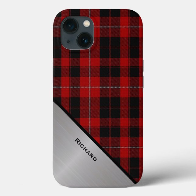 Red & Black Cunningham Tartan Plaid  Case-Mate iPhone Case (Back)