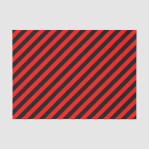 Red/Black Diagonal Stripes Tissue Paper