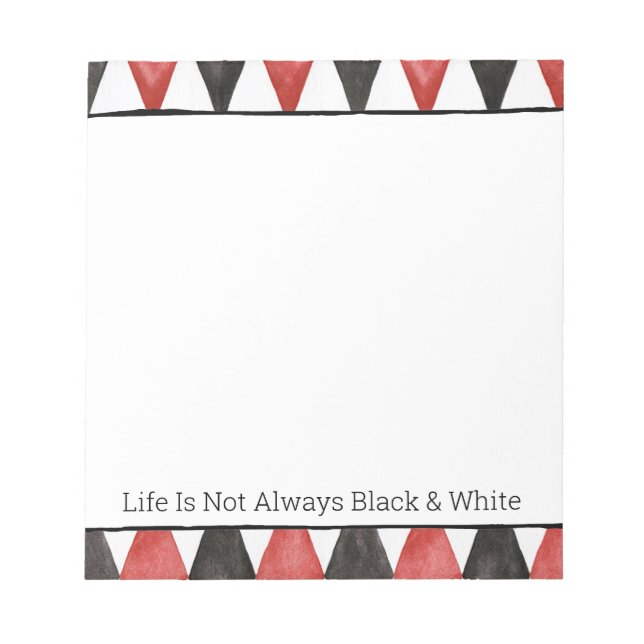 Red Black Diamonds   Notepad (Front)