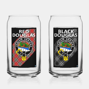 RED & BLACK DOUGLAS Beverage Glasses