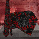 Red & Black Floral Damask Gothic Wedding Tie<br><div class="desc">A dramatic gothic red and black wedding neck tie featuring floral damask mixed with black and gray vintage florals. Makes a perfect neck tie for groom and groomsmen.</div>