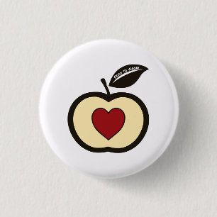 Red & Black Food to Grow Logo 1 Inch Round Button