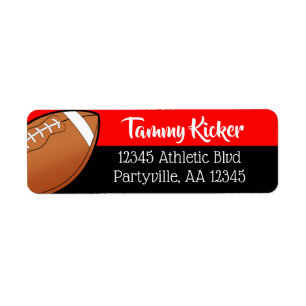 Red & Black Football Address