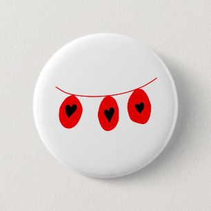 red black garland christmas design coffee mug 2 inch round button
