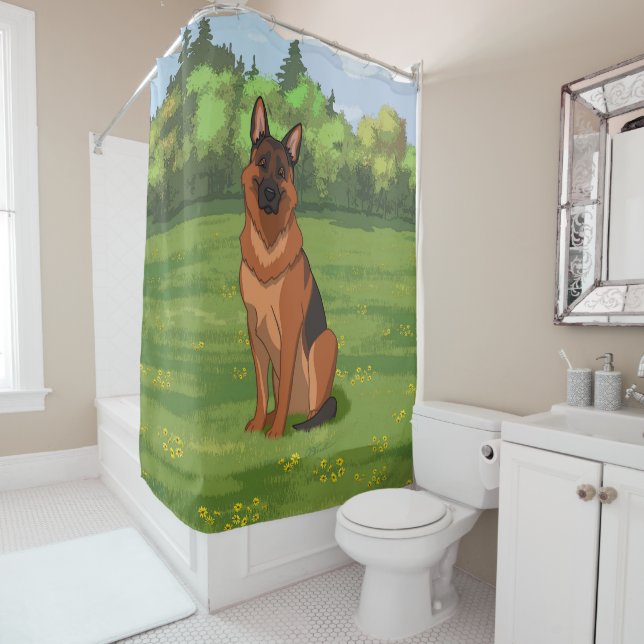 Red & Black German Shepherd GSD (In Situ)