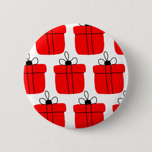 red black gift box design christmas coffee mug 2 inch round button