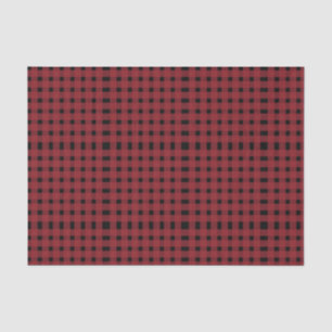 Red Black Gingham Pattern   Tissue Paper