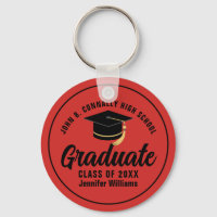Red Black Graduate Personalized 2025 Graduation