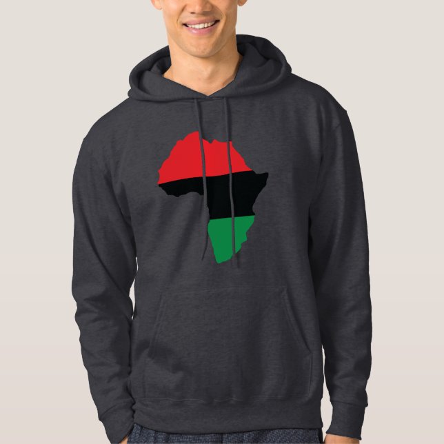 Red, Black & Green Africa Flag Hoodie (Front)