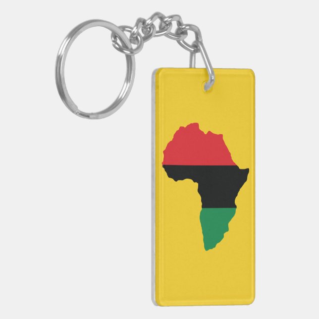 Red, Black & Green Africa Flag Keychain (Front Left)