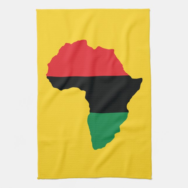 Red, Black & Green Africa Flag Kitchen Towel (Vertical)