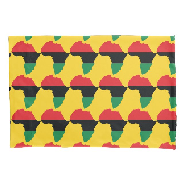 Red, Black & Green Africa Flag Pillowcase (Front)