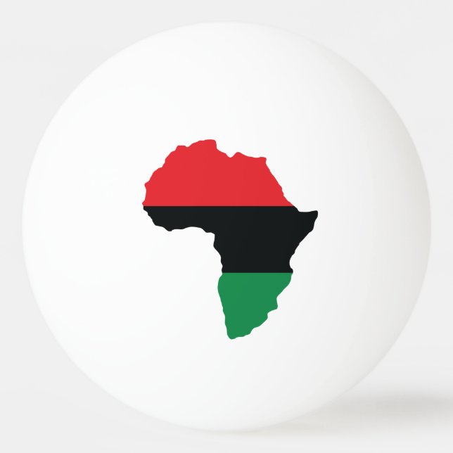 Red, Black & Green Africa Flag Ping Pong Ball (Front)