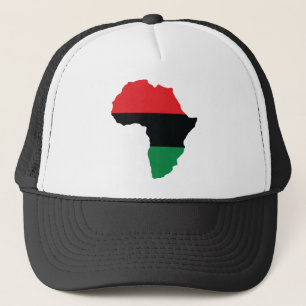 Red, Black & Green Africa Flag Trucker Hat