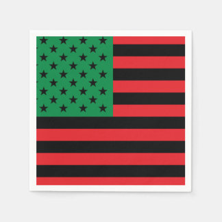 Red Black Green African American Flag Napkin