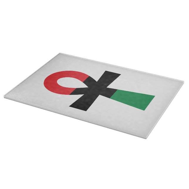 Red, Black & Green Ankh Cutting Board (Corner)