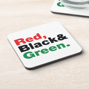 Red, Black & Green. Coaster