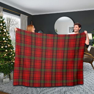Red Black Green Cozy Plaids Fleece Blanket