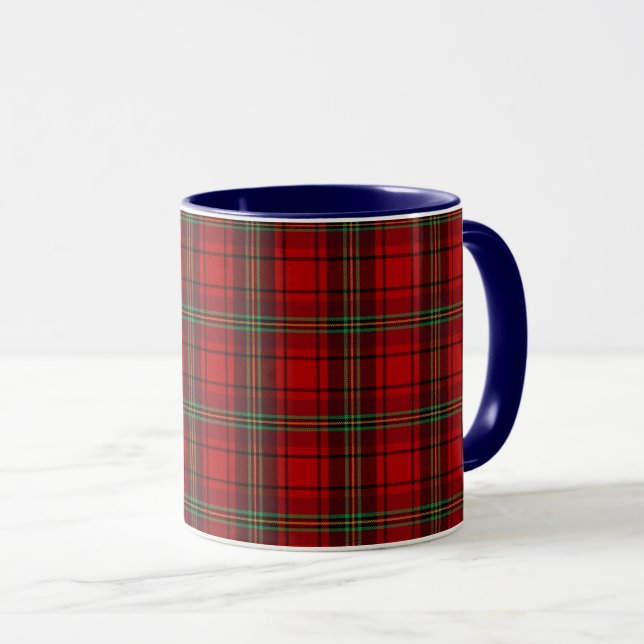 Red Black Green Cozy Plaids  Mug (Front Right)