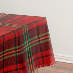 Red Black Green Cozy Plaids Tablecloth