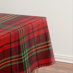Red Black Green Cozy Plaids Tablecloth